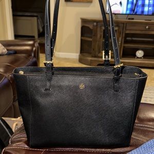 Black Tory Burch Purse/ worn once or twice - comes with extra strap
